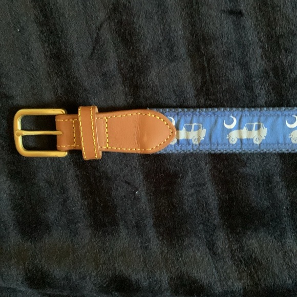 SIMPLY SOUTHERN collection belt JEEP SIZE 38 navy blue with tan leather unisex - Picture 5 of 8